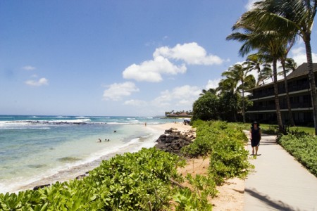 Poipu Beach in front of the Koa Kea hotel. Photo by David Lansing.