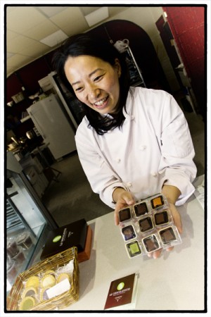 Kayoko Hamamoto at La Chocolaterie